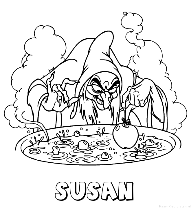 Susan heks kleurplaat