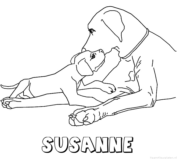 Susanne hond puppy kleurplaat
