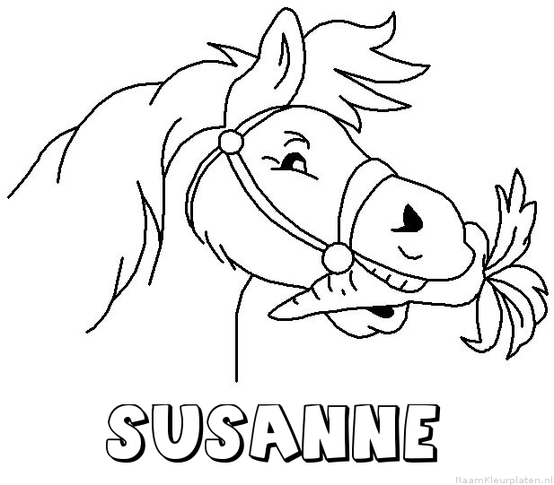 Susanne paard van sinterklaas kleurplaat