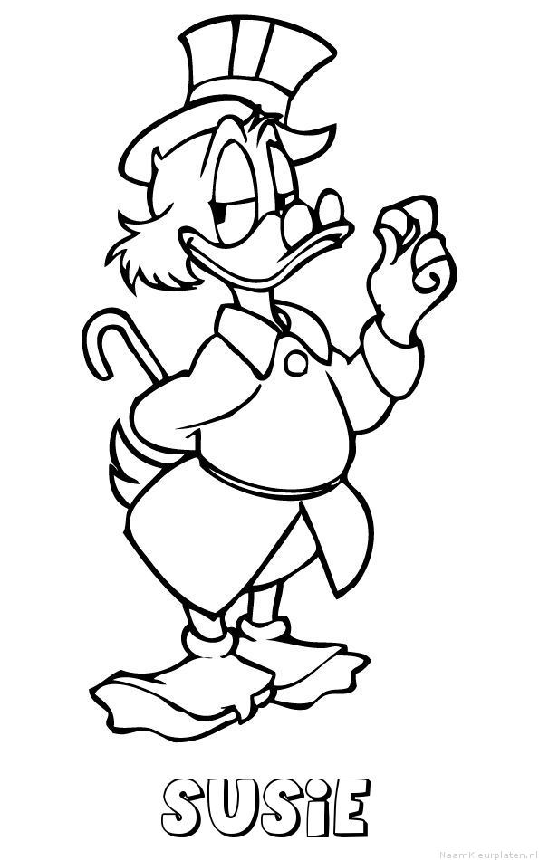 Susie dagobert duck kleurplaat