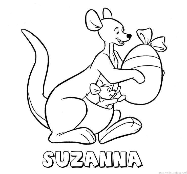 Suzanna kangoeroe kleurplaat