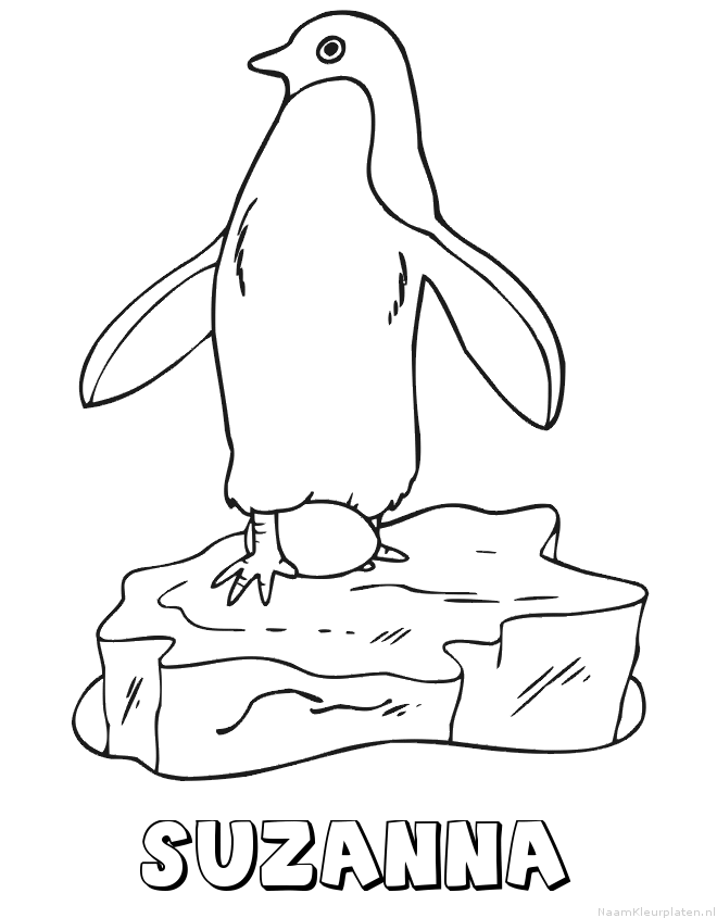Suzanna pinguin kleurplaat