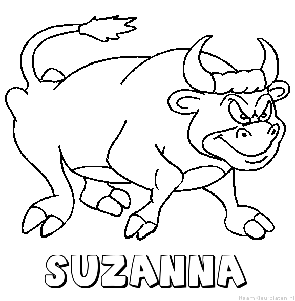 Suzanna stier kleurplaat