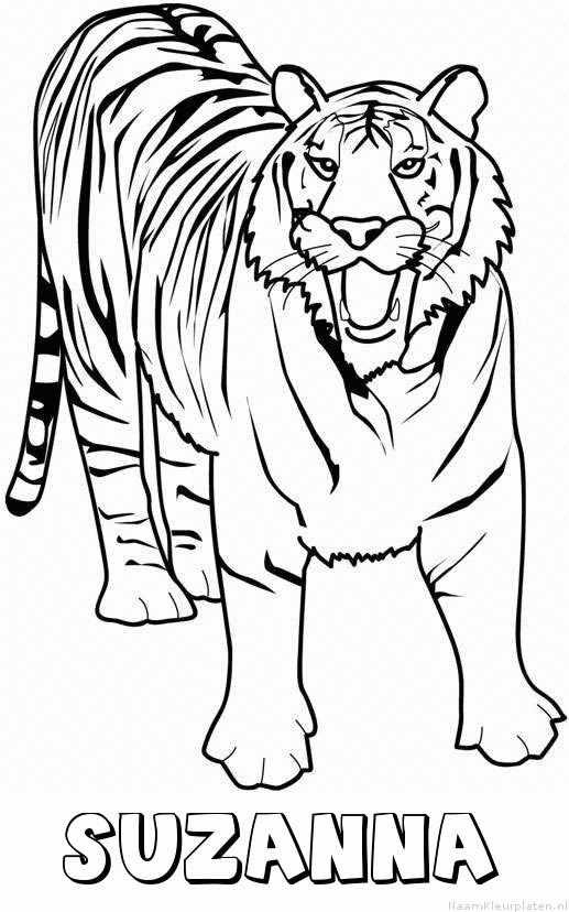 Suzanna tijger 2 kleurplaat