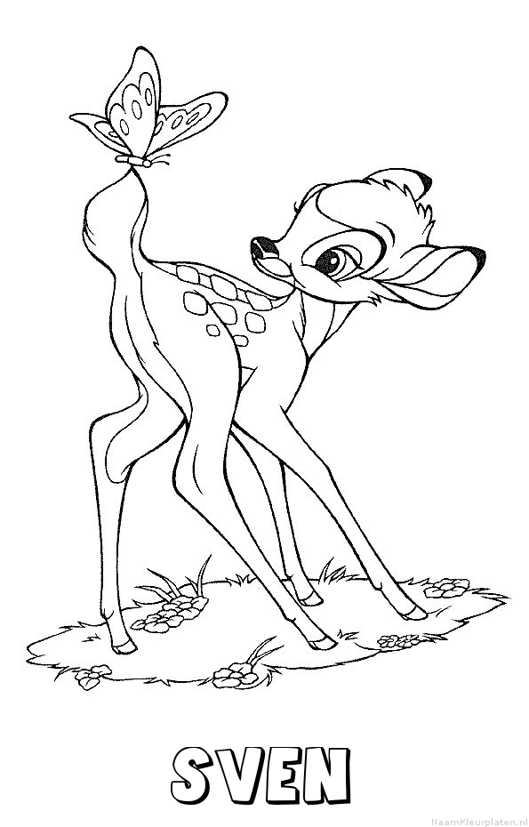Sven bambi kleurplaat