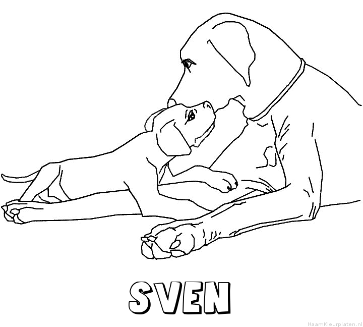 Sven hond puppy kleurplaat