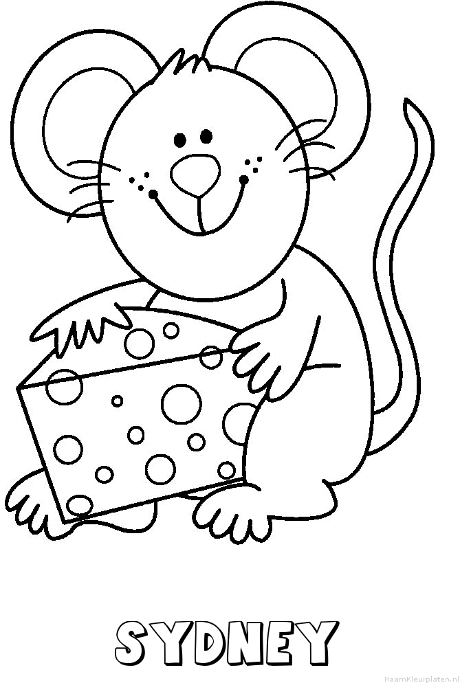 Sydney muis kaas kleurplaat