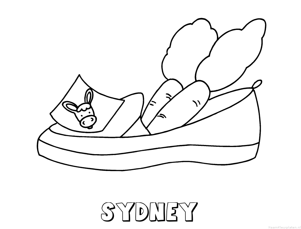 Sydney schoen zetten kleurplaat