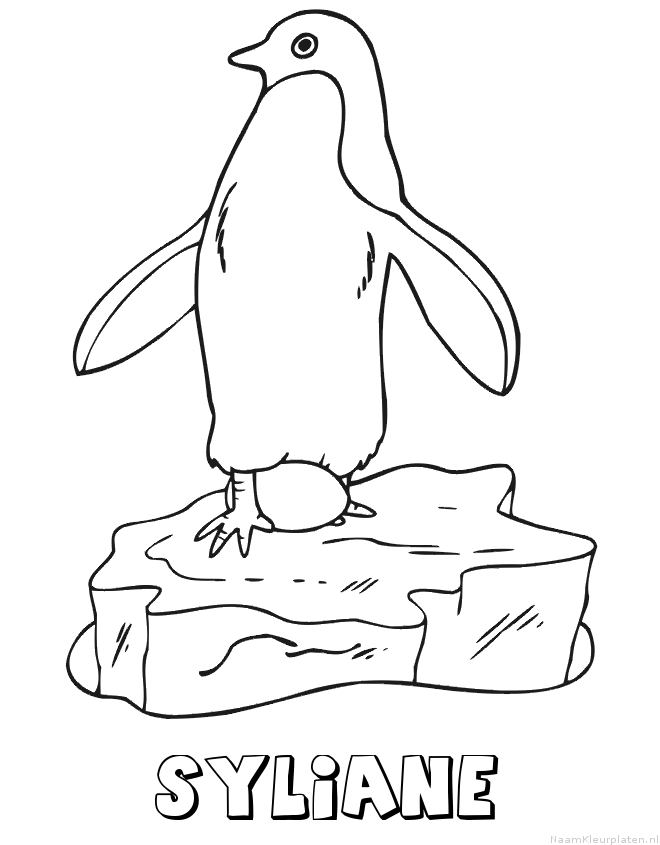 Syliane pinguin kleurplaat