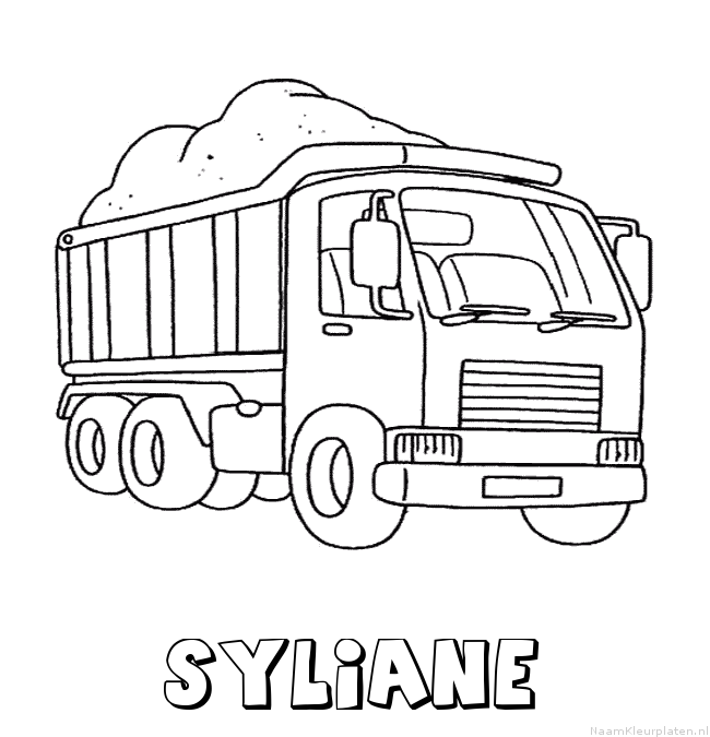 Syliane vrachtwagen kleurplaat