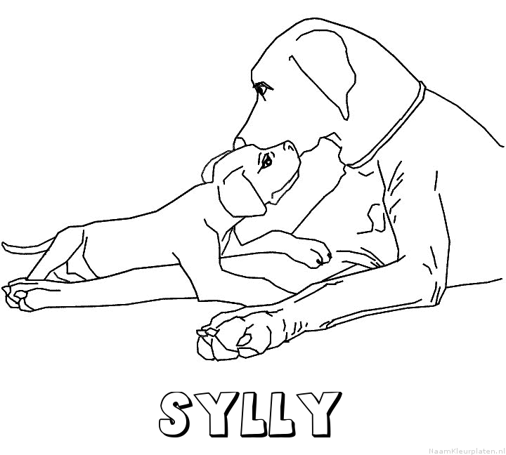 Sylly hond puppy kleurplaat