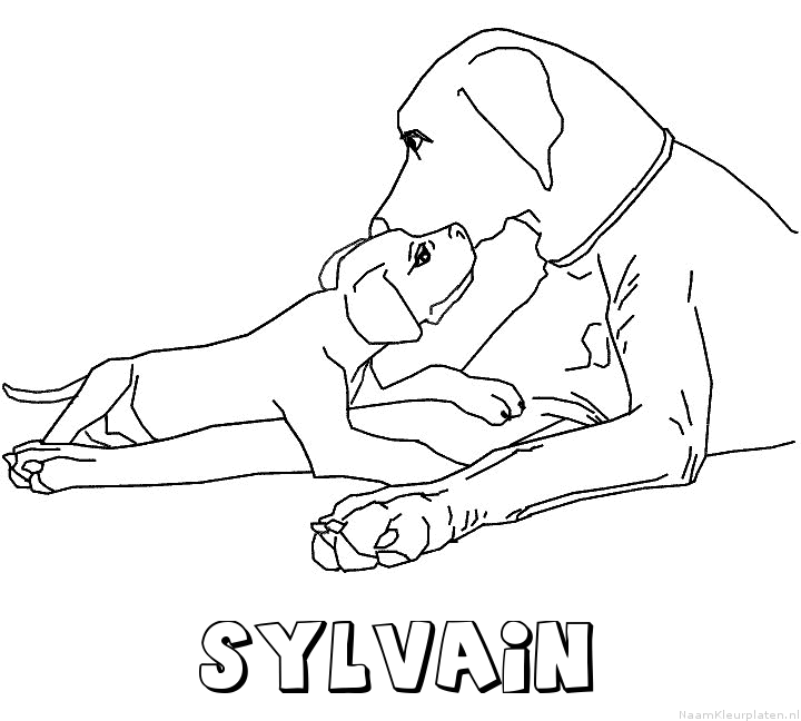 Sylvain hond puppy kleurplaat