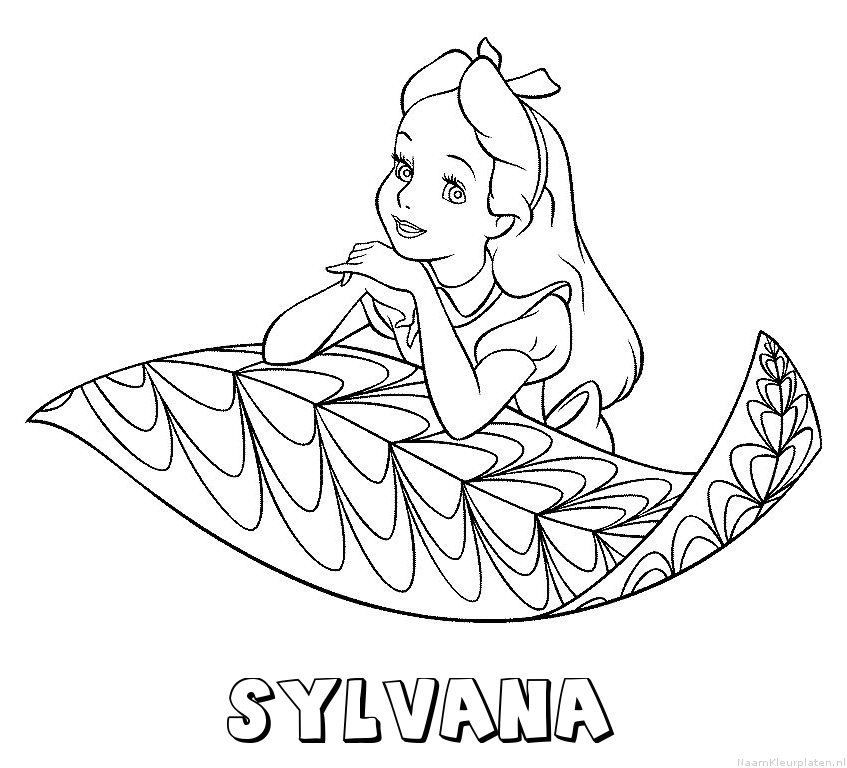 Sylvana alice in wonderland kleurplaat