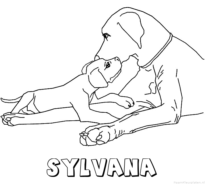Sylvana hond puppy kleurplaat