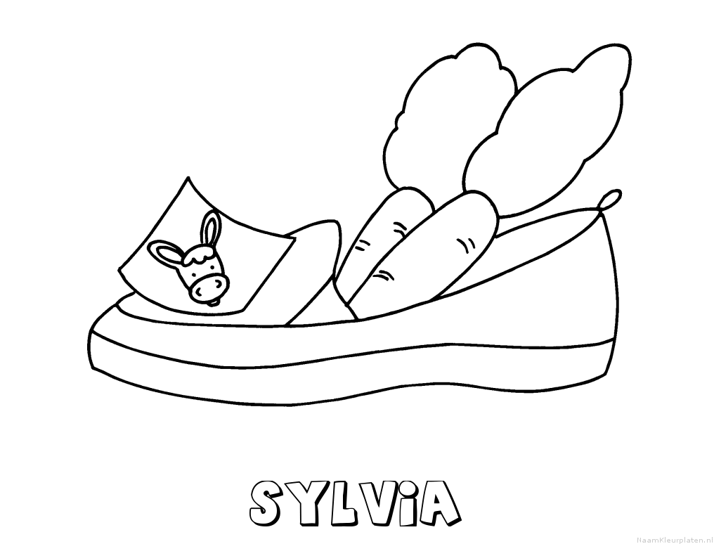 Sylvia schoen zetten kleurplaat