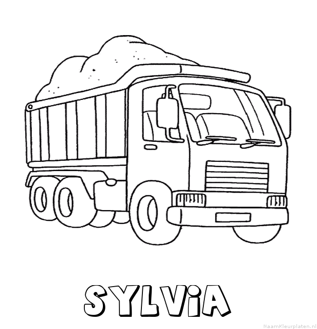 Sylvia vrachtwagen kleurplaat
