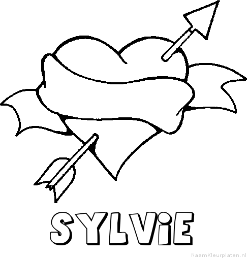 Sylvie liefde kleurplaat