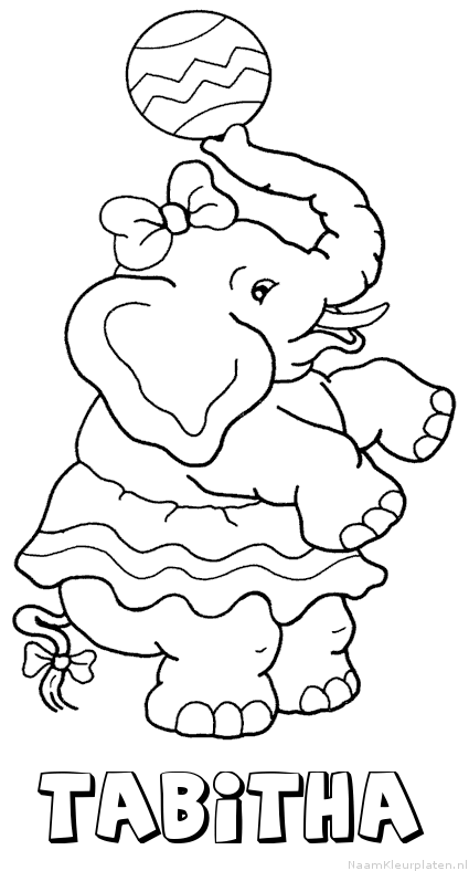Tabitha olifant kleurplaat