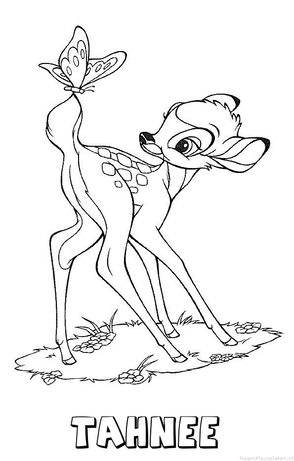 Tahnee bambi kleurplaat