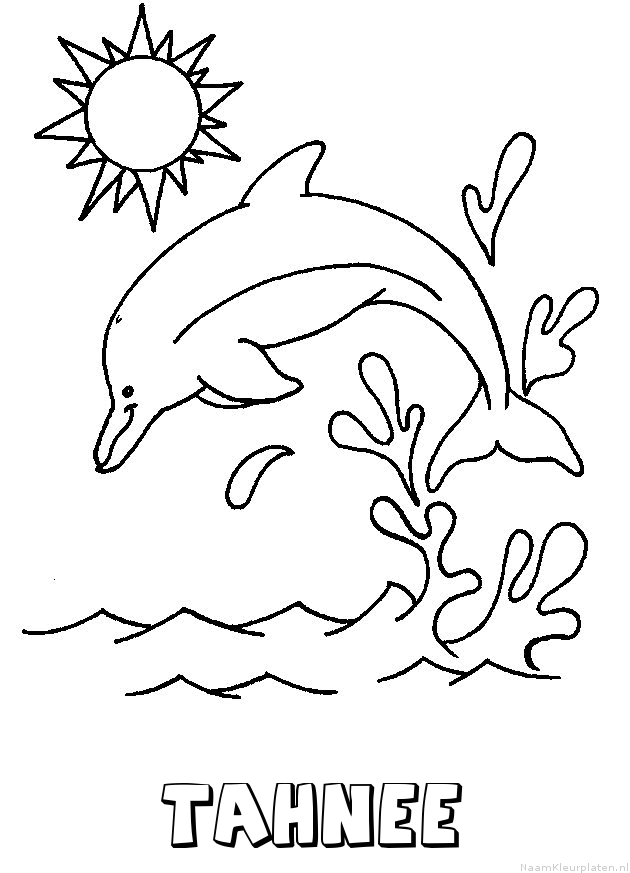 Tahnee dolfijn kleurplaat