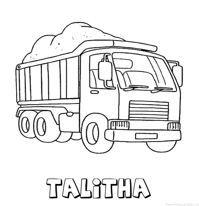 Talitha vrachtwagen kleurplaat
