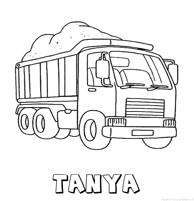 Tanya vrachtwagen kleurplaat