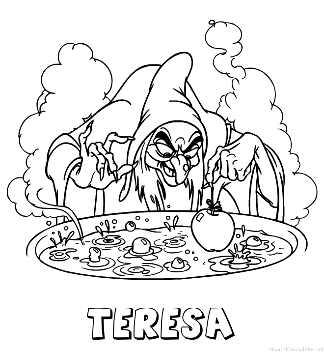 Teresa heks kleurplaat