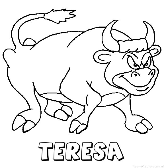 Teresa stier kleurplaat