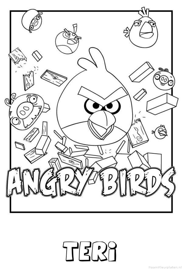 Teri angry birds kleurplaat