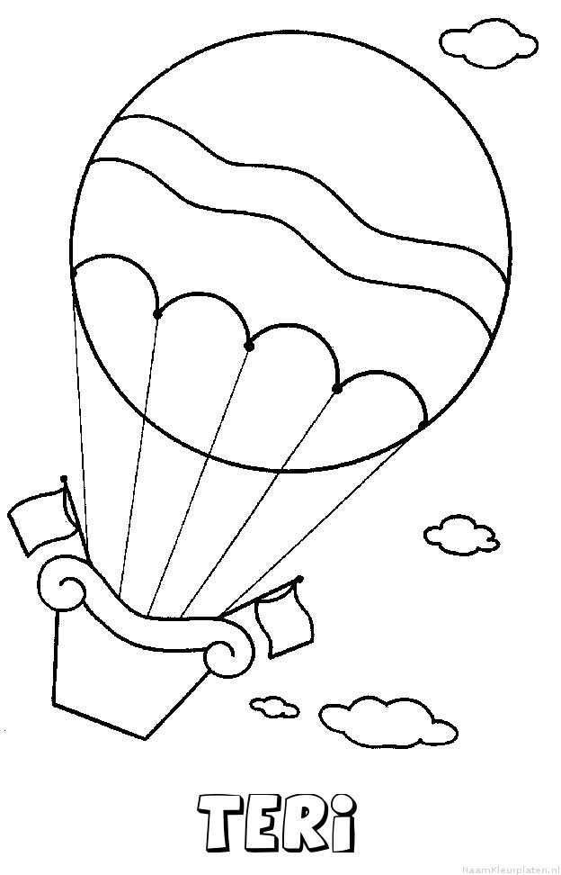 Teri luchtballon kleurplaat
