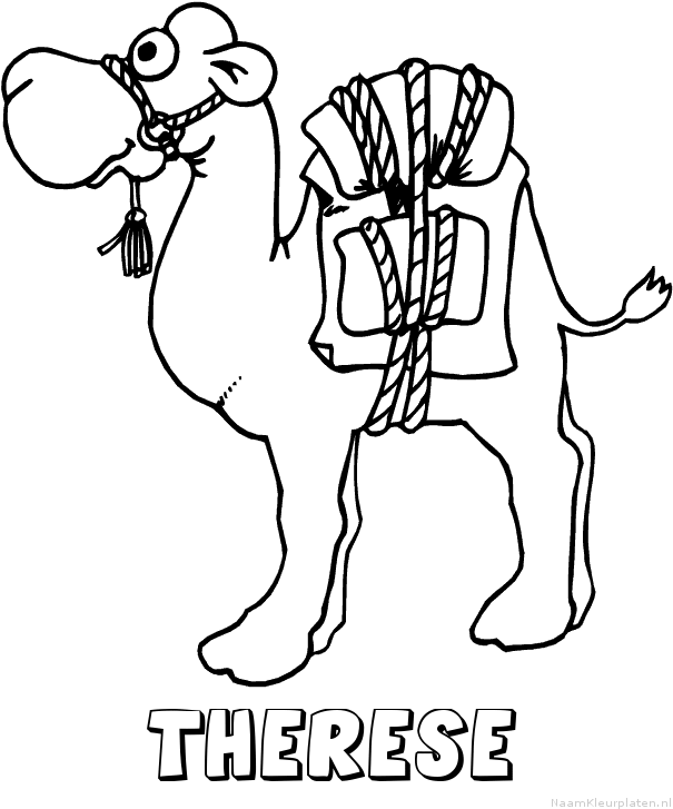 Therese kameel kleurplaat