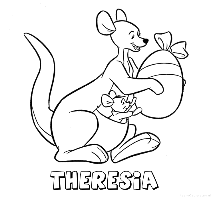 Theresia kangoeroe kleurplaat