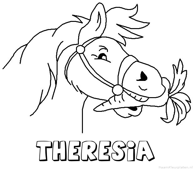 Theresia paard van sinterklaas kleurplaat