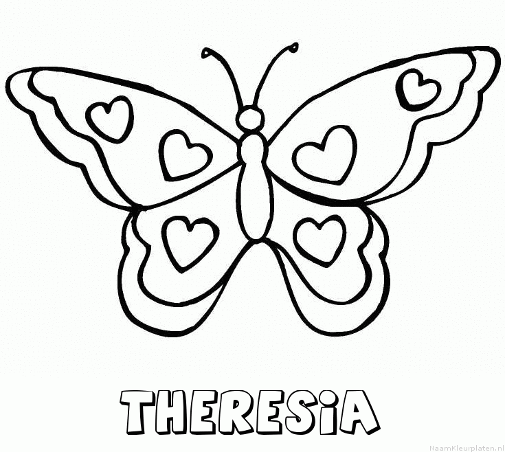 Theresia vlinder hartjes
