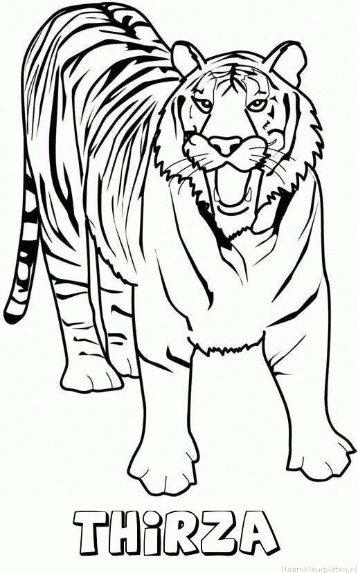 Thirza tijger 2 kleurplaat