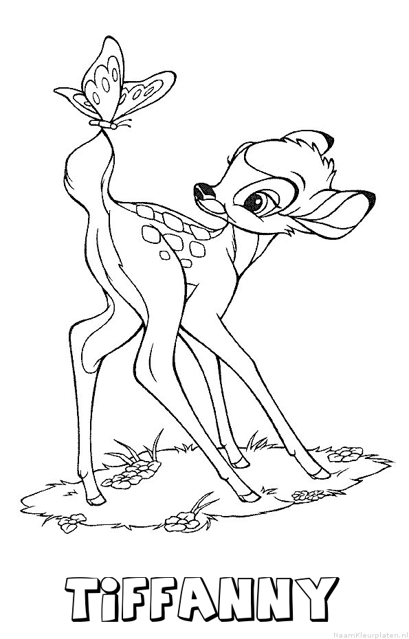 Tiffanny bambi kleurplaat