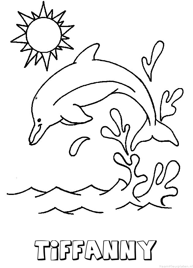 Tiffanny dolfijn kleurplaat