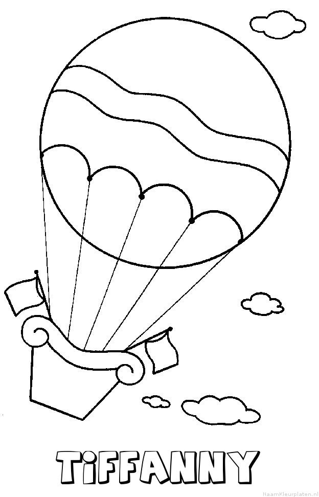 Tiffanny luchtballon kleurplaat