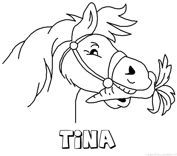 Tina paard van sinterklaas kleurplaat
