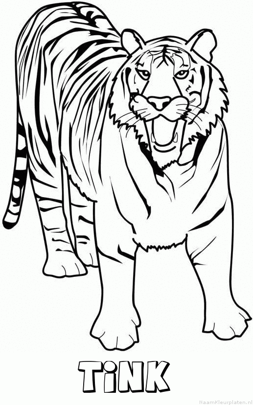Tink tijger 2 kleurplaat