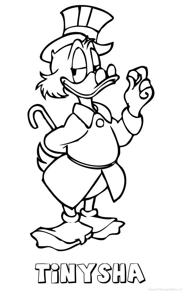 Tinysha dagobert duck kleurplaat