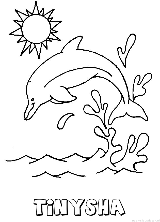 Tinysha dolfijn kleurplaat