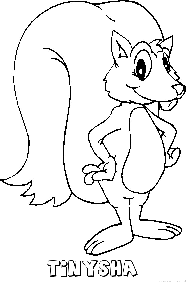 Tinysha eekhoorn kleurplaat