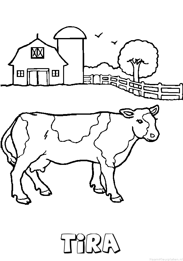 Tira koe kleurplaat