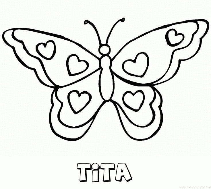Tita vlinder hartjes