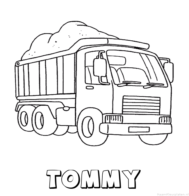 Tommy vrachtwagen kleurplaat