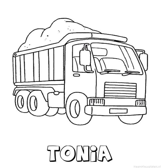 Tonia vrachtwagen kleurplaat