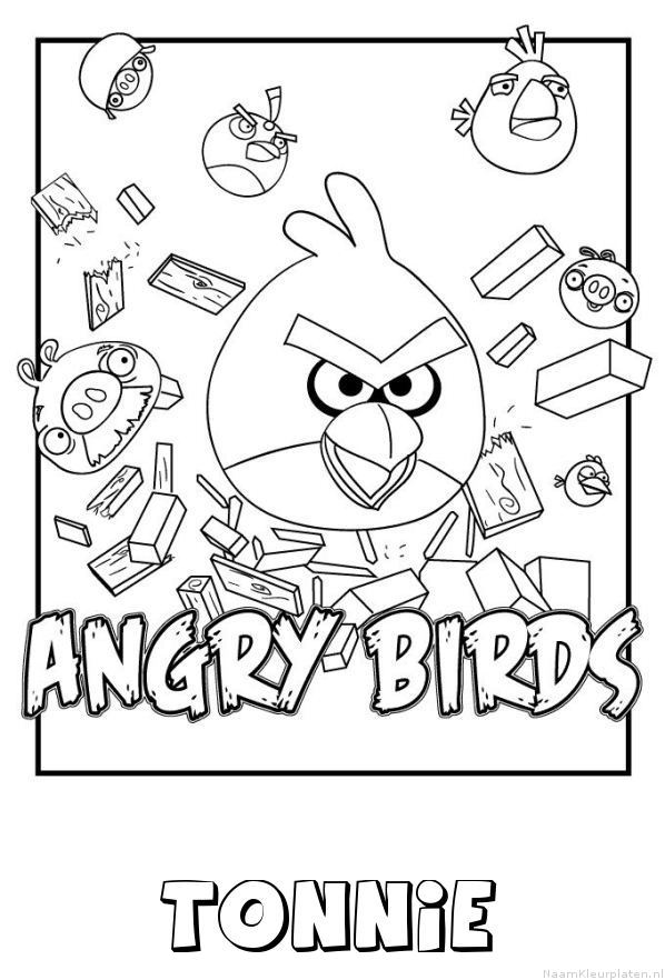 Tonnie angry birds kleurplaat