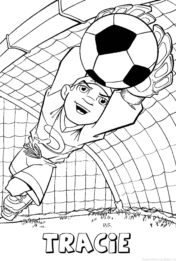 Tracie voetbal keeper