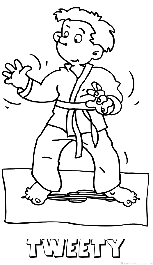 Tweety judo kleurplaat